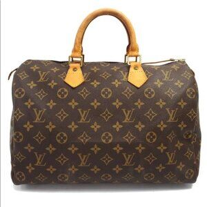 🥳HP🥳 Louis Vuitton Men's Women's Speedy 35 Bag Brown Gold